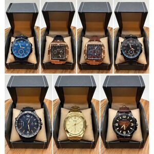 Lot of 7 Men's Wristwatches Nanxi‎ Giciki Geduo JF Sport Dress Watch Collection